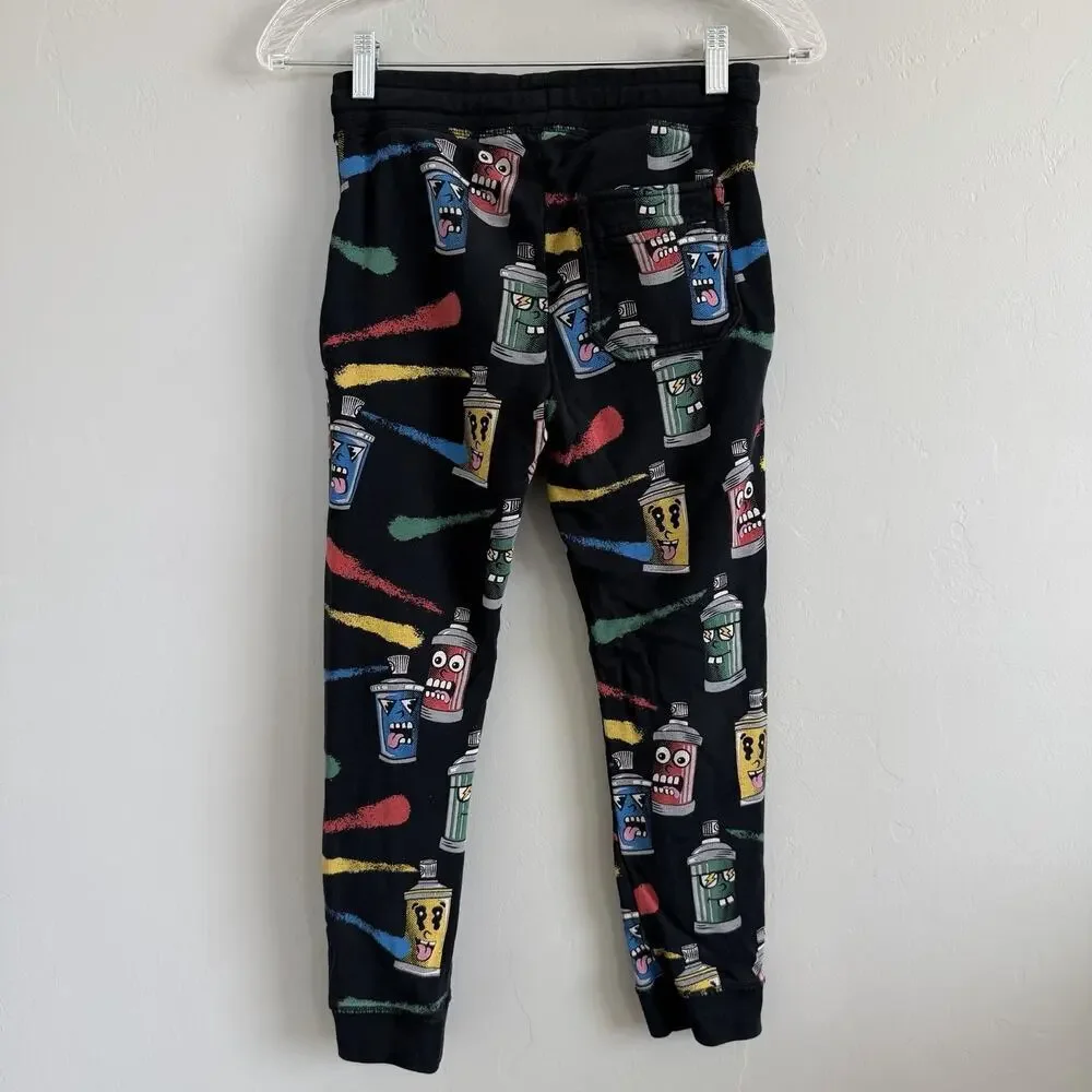 STELLA MCCARTNEY Kids Boy's Cartoon Spray Paint Can Sweatpants Size 10